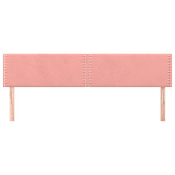 vidaXL Kopfteile Rosa 180x5x78/88 cm Samt