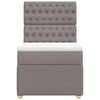 vidaXL Boxspringbett mit Matratze Taupe 80x200 cm Stoff