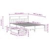 vidaXL Massivholzbett ohne Matratze Weiß 140x200 cm Kiefernholz