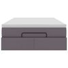 vidaXL Ottoman-Bett mit Matratze Grau 120x200 cm Kunstleder