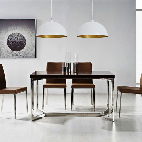 vidaXL Deckenleuchte 2 Stk. Höhenverstellbar Halbkugelförmig Weiß