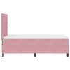 vidaXL LED Boxspringbett mit Matratze Rosa 90 x 200 cm Stoff