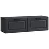 vidaXL Wandmontierter TV-Schrank Schwarz 98 x 31 x 30 cm Holzwerkstoff
