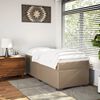 vidaXL Boxspringbett mit Matratze Cappuccino-Braun 90x190cm Kunstleder