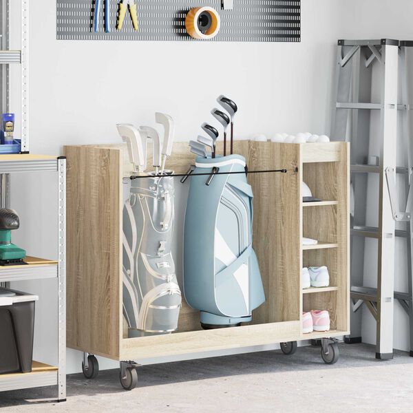 vidaXL Golf Schrank Mit Rad Uni Sonoma-Eiche 120 x 45 x 98 cm