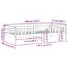 vidaXL Massivholzbett ohne Matratze 75x190 cm Kiefernholz