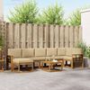 vidaXL Outdoor-Sofagarnitur mit Kissen 8 pcs Natur und Beige