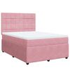 vidaXL Boxspringbett mit Matratze Rosa 160x200 cm Samt