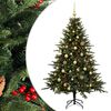 vidaXL K&uuml;nstlicher Weihnachtsbaum mit Weihnachtskugel 120 cm 150 LEDs