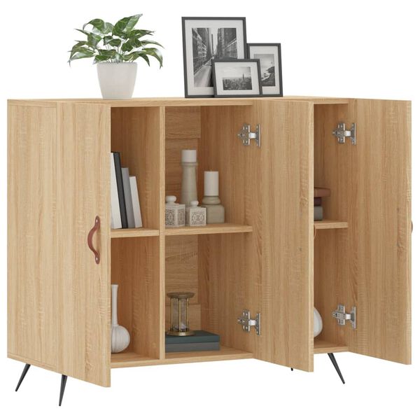 vidaXL Sideboard Sonoma-Eiche 90x34x80 cm Holzwerkstoff