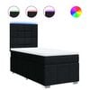 vidaXL Boxspringbett mit Matratze Schwarz 90x190 cm Stoff