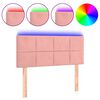 vidaXL LED Kopfteil Rosa 90x5x78/88 cm Samt
