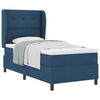 vidaXL Boxspringbett mit Matratze mit Kopfteil Blau 90 x 200 cm Stoff