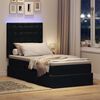 vidaXL Bett mit Stauraum und LED mit LED Schwarz 100 x 200 cm Samt