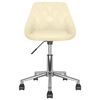 vidaXL Esszimmerstuhl Drehbar Creme Kunstleder