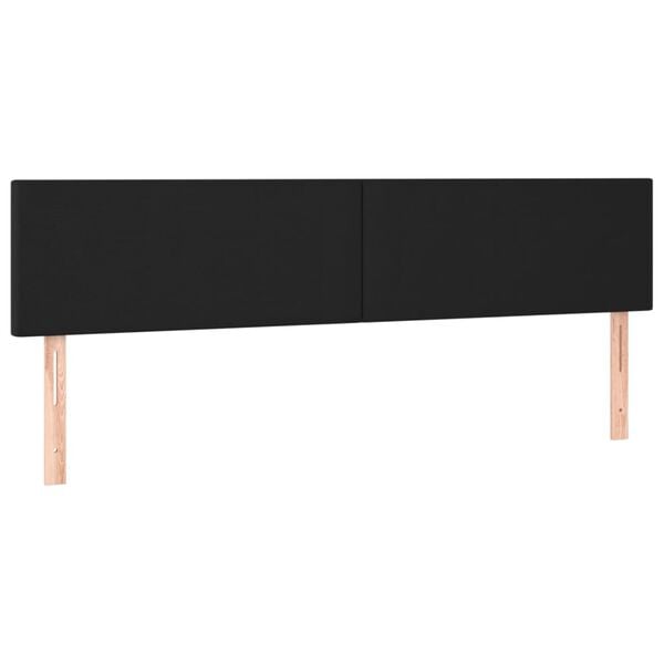 vidaXL Kopfteile Schwarz 160x5x78/88 cm Kunstleder