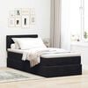 vidaXL Ottoman-Bett mit Matratze & LEDs Schwarz 100x200 cm Samt
