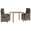 vidaXL Outdoortisch-Set 3 stk. Hellgrau und Dunkelgrau