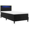 vidaXL Boxspringbett mit Matratze Schwarz 100 x 200 cm Kunstleder