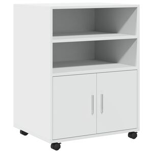 vidaXL Rollschrank Wei&szlig; 60x48x81 cm Holzwerkstoff