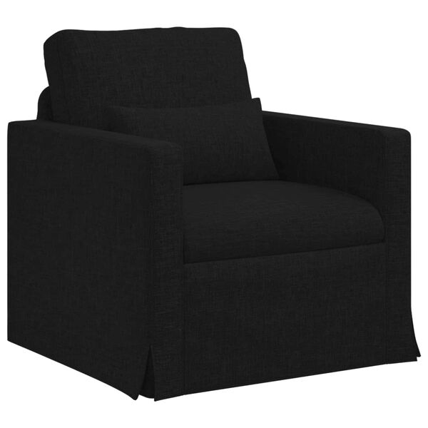 vidaXL Sofa 2 pcs Schwarz 198 x 78 x 80 cm Stoff