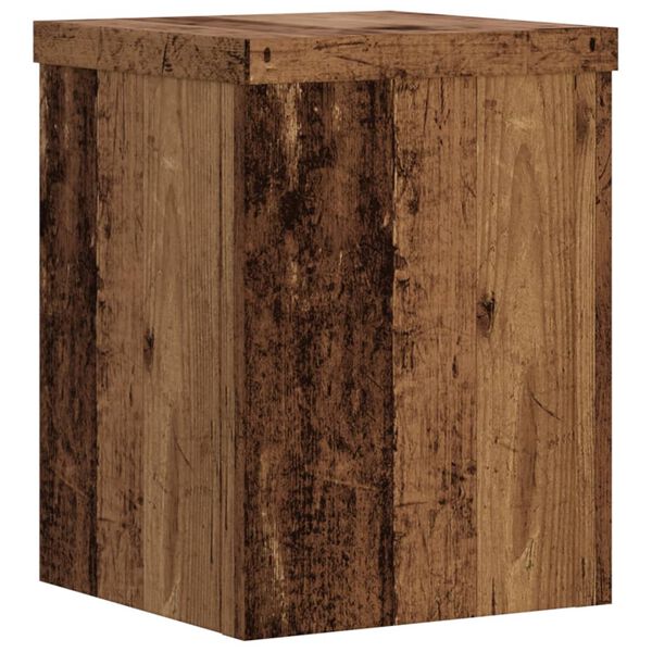 vidaXL Pflanzenst&auml;nder 2 Stk. Altholz-Optik 15x15x20 cm Holzwerkstoff