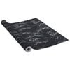 vidaXL Selbstklebende M&ouml;belfolie Schwarz Steinoptik 500x90 cm PVC