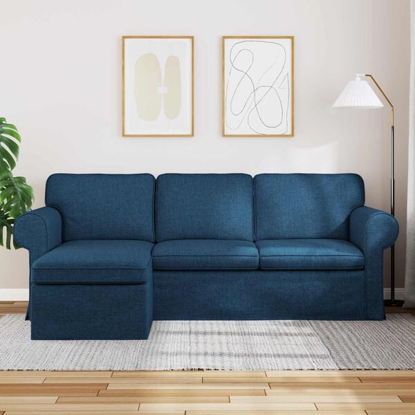 vidaXL Sofa 180cm Blau Metall