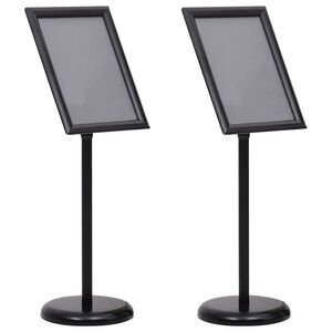 vidaXL Plakatst&auml;nder 2 stk. Schwarz 45 x 32,7 x 108 cm Aluminium