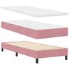 vidaXL LED Boxspringbett mit Matratze mit LED Rosa 80 x 200 cm Samt