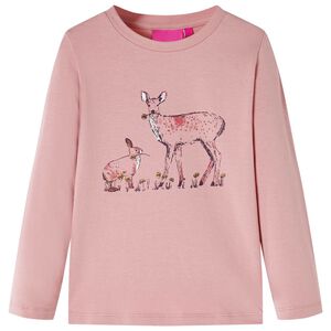 Kinder-Langarmshirt Rosa 92