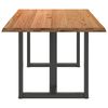 vidaXL Esstisch mit Baumkante 180x100x74 cm Massivholz Eiche Rechteckig