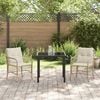 vidaXL Garten Essgruppe mit Kissen 3 pcs Beige Poly-Rattan