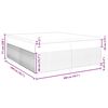 vidaXL Boxspringbett mit Matratze Hellgrau 200x200 cm Stoff