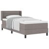 vidaXL Boxspringbett mit Matratze Taupe 200 x 90 cm Polyester