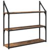 vidaXL Wandregal mit Regal Altholz 80 x 21 x 78,5 cm Holzwerkstoff