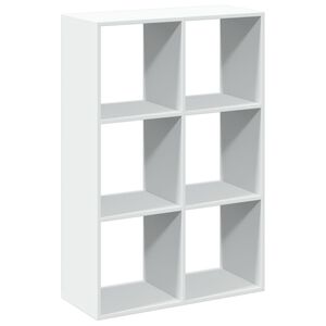 vidaXL Raumteiler-B&uuml;cherregal Wei&szlig; 69,5x29x103,5 cm Holzwerkstoff
