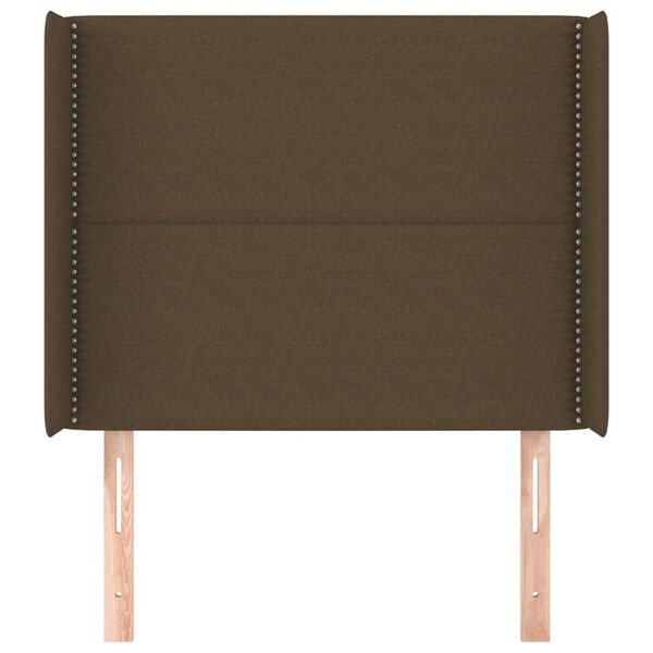 vidaXL Kopfteil mit Ohren Dunkelbraun 83x16x118/128 cm Stoff