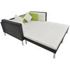 vidaXL 4-tlg. Garten-Lounge-Set mit Auflagen Poly Rattan Schwarz