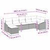 vidaXL Sofa Set mit Kissen 7 pcs Hellgrau Poly Rattan