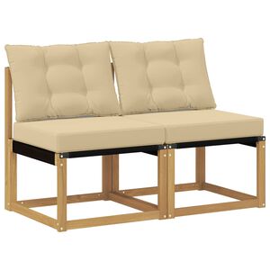 vidaXL 2 St&uuml;ck Outdoor Mittelsofa