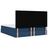vidaXL Ottoman-Bett mit Matratze & LEDs Blau 160x200 cm Stoff