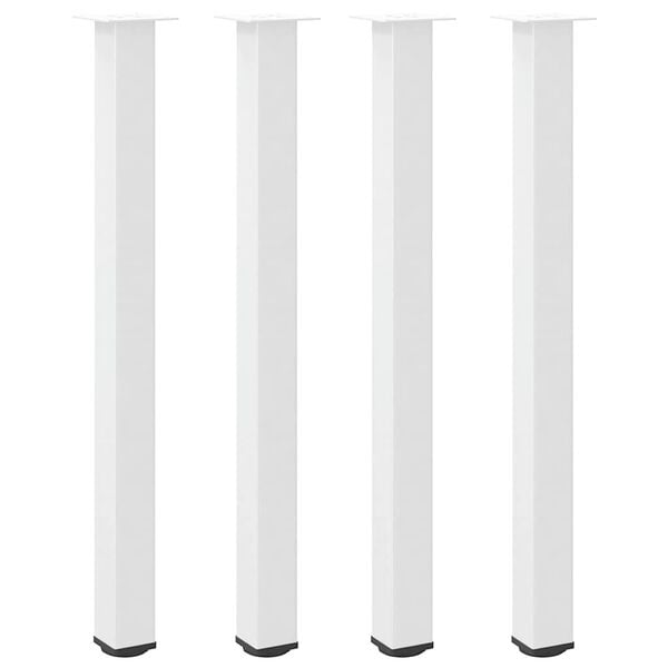 vidaXL Bartischbeine 4 Stk. Wei&szlig; 110-112 cm Stahl