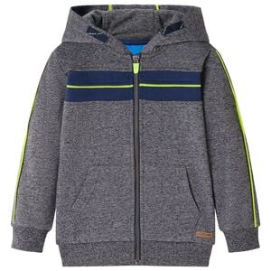 vidaXL Kinder-Kapuzenpullover mit Rei&szlig;verschluss Grau Melange 104