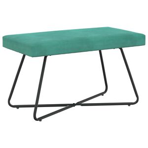vidaXL Bank T&uuml;rkis 80 x 40 x 45 cm Samt