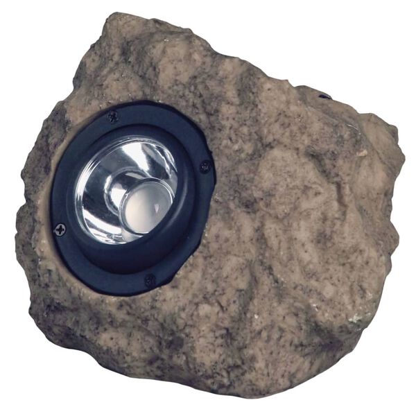 Luxform Intelligente Hybride LED-Garten-Solarleuchte Nebraska Stein