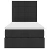 vidaXL Ottomane Bett mit Matratze & LEDs Schwarz 80x200 cm Stoff