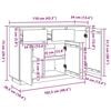 vidaXL Sideboard Wachsbraun 110 x 34 x 75 cm Massives Kiefernholz