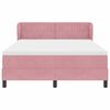 vidaXL Boxspringbett mit Matratze mit Kopfteil Rosa 140 x 190 cm Samt