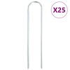 vidaXL Bodenanker 25 Stk. U-Form 20x3,5 cm Verzinkter Stahl